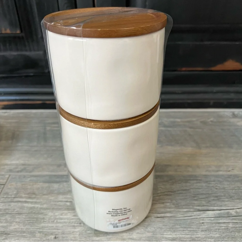 NWT Rae Dunn Hold Store Keep Cellar Canister Set - Picture 4 of 5